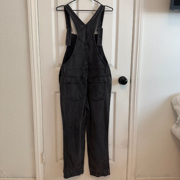 Free People We the Free Charcoal Gray Washed Denim Overalls Size 27 - Picture 5 of 7
